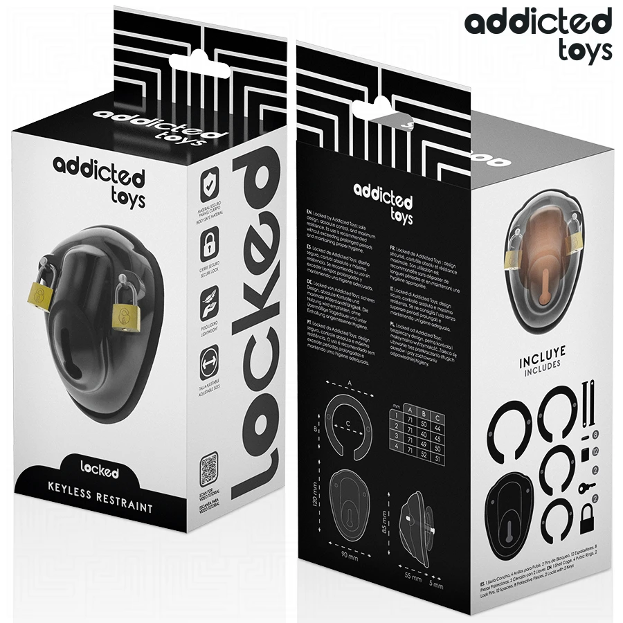 ADDICTED TOYS LOCKED - KEYLESS RESTRAINT PENIS CAGE 11.5 CM